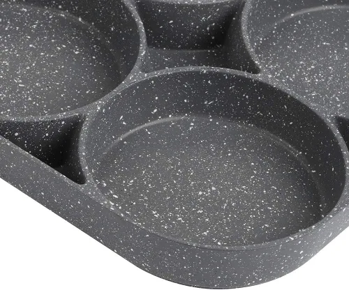 Vista 7 de Sartén de cocina para panqueques de desayuno, sartén de aluminio para hamburguesa de huevo con mango para uso en cocina