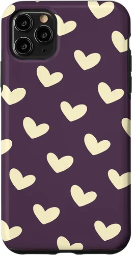 Vista 13 de Yellow Heart Pattern Minimalist Love Case for iPhone 16