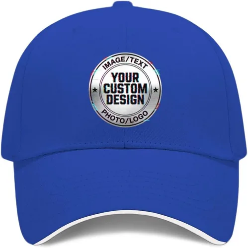 Vista 29 de Sombrero personalizado a granel Agregue su propio diseño aquí Sombreros personalizados Gorra de béisbol personalizada Hombres y mujeres