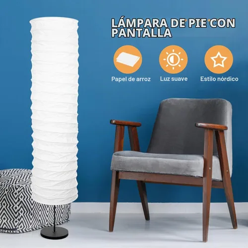 Vista 4 de STOBOK Pantalla de lámpara de pie de papel de arroz, estilo nórdico, cubierta de luz de mesa, pantalla de pie, protector de repuesto, para el hogar