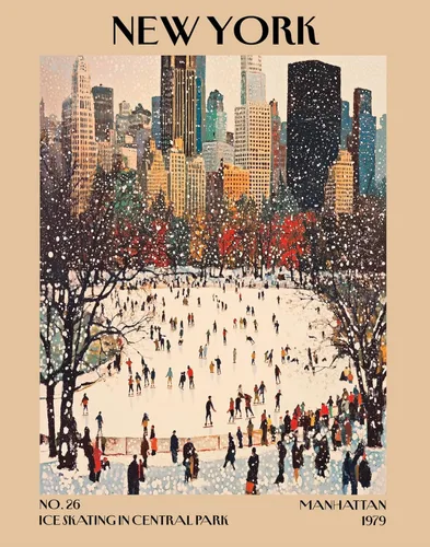 Vista 10 de K&L DESIGN CO. Impresión artística retro vintage de Nueva York, póster sin marco de 11 x 14 pulgadas, recuerdos de la ciudad de Nueva York, bonita