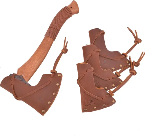 Vista 19 de Funda de cuero para hacha, cubierta de hacha de camping con cubierta segura para cabeza de hacha