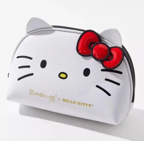 Vista 4 de The Crème Shop Hello Kitty Dome - Bolsa de viaje para maquillaje, color rojo