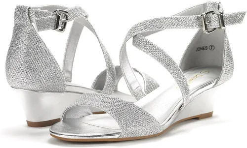Vista 2 de DREAM PAIRS - Sandalias de tacón bajo con correa de tobillo para mujer