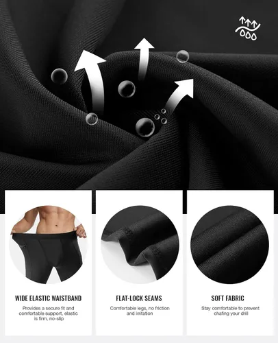 Vista 6 de Pantalones de compresión para hombre, mallas con bolsillos, para deportes de secado fresco, mallas atléticas para baloncesto y correr