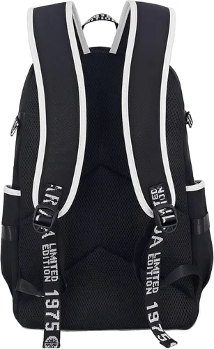 Vista 4 de Roffatide Anime - Mochila de mayordomo negro con puerto de carga USB y puerto para auriculares