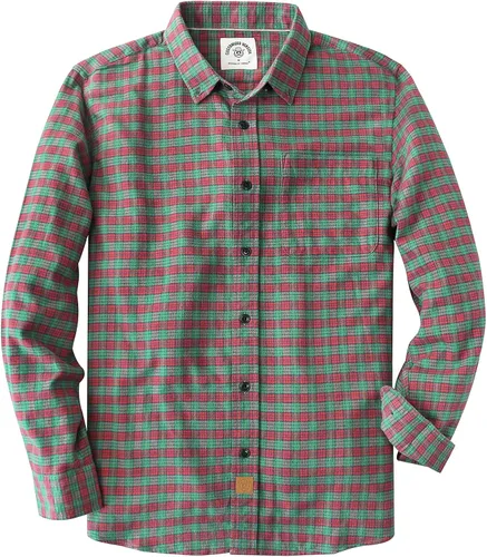 Vista 29 de Dubinik® Camisa de franela, para hombre, de manga larga, a cuadros, suave, 100% algodón, informal, con botones, ajuste regular Gris Negro