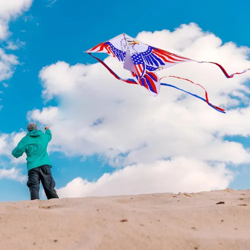 Vista 4 de Xida Large Patriotic Eagle Kites for Adults and Kids Ages 4-12 Easy to Fly Águila Libertad