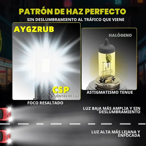 Vista 7 de Bombilla HP5 apta para Honda Rancher 2005-2014, combo de luz HP5, bombilla de alto rendimiento, paquete de 2