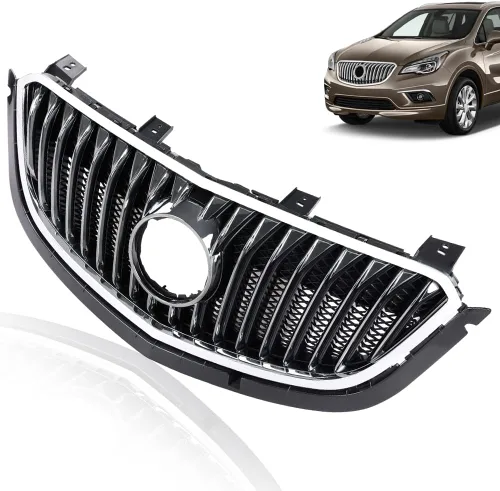 Vista 2 de CHEDA Parachoques delantero radiador brillante rejilla parrilla compatible con Buick Envision 2015 2016 2017