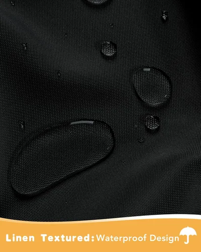 Vista 2 de HolidayIdeas Cortinas impermeables para patio, 4 paneles, 54 x 84 pulgadas, protección de privacidad y filtrado de luz, cortinas exteriores con Negro