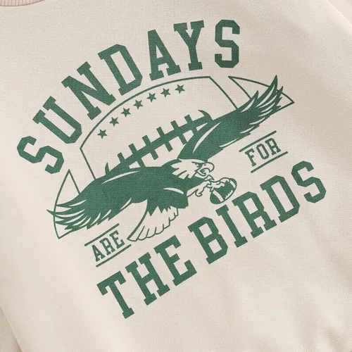 Vista 5 de Dewadbow Sundays are for The Birds Eagles - Sudadera de manga larga con cuello redondo para bebé niño y niña