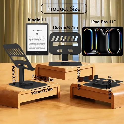 Vista 3 de Soporte de metal para tableta, soporte ajustable de rotación de 360° compatible con tabletas de 4 a 16 pulgadas como iPad Pro Air, iPad mini, Tab