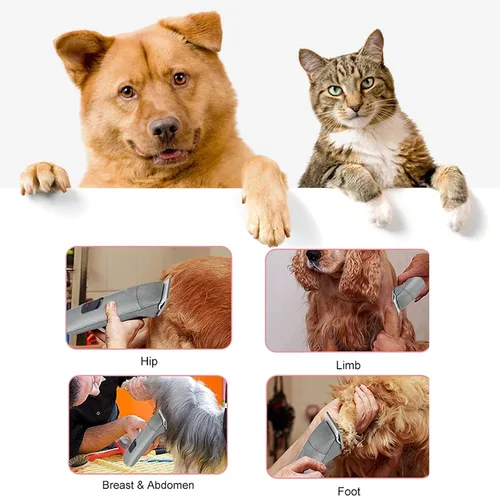 Vista 5 de Paquete de 2 cuchillas para cortar perros #40 compatibles con Andis Clippers de acero con infusión de carbono, desmontable, borde afilado