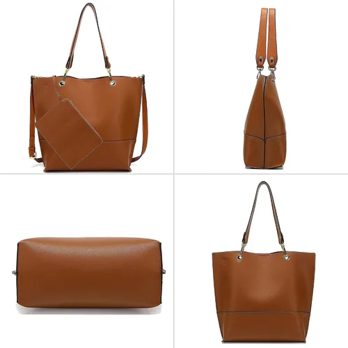 Vista 6 de Scarleton Bolso tote para mujer, bolsos y bolsos de piel sintética, bolso de hombro, bolso con asa superior, bolso Hobo con bolsa, H1035