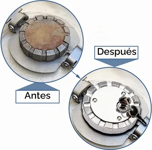 Vista 5 de Tapa de combustible de bloqueo (1 unidad), Compatible con Kenworth Peterbilt Freightliner Western Star, rosca de 3 1/2 pulgadas, ventilada de 5.5