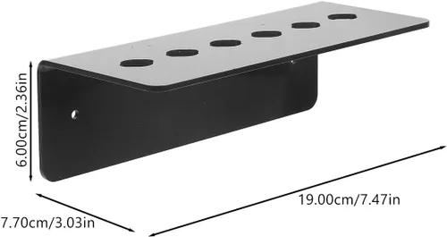 Vista 6 de 3 piezas de soporte de peluquería estante de herramientas para almacenamiento montado en la pared maquillaje Caboodle Scissor Rack organizador