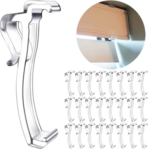 Vista 9 de Clips de cenefa de 2.5 pulgadas, clip de persiana de ventana transparente para persianas horizontales, se adapta a cenefa de 2.5 pulgadas (6 piezas)
