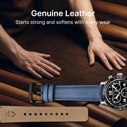 Vista 34 de Fullmosa Correa de reloj de liberación rápida de 0.866 in, 0.787 in y 0.709 in, bandas de cuero bruñido para Samsung Galaxy Watch/Garmin Watch