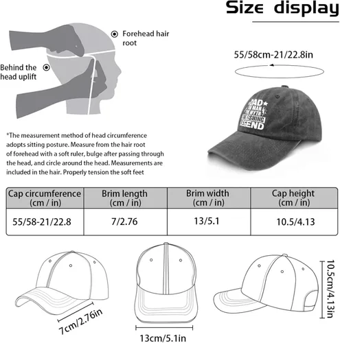 Vista 3 de Dad The Man The Myth The Fishing Legend hat dad Hats Pigment Black Womens Bucket hat Gifts for Dad Baseball Hat