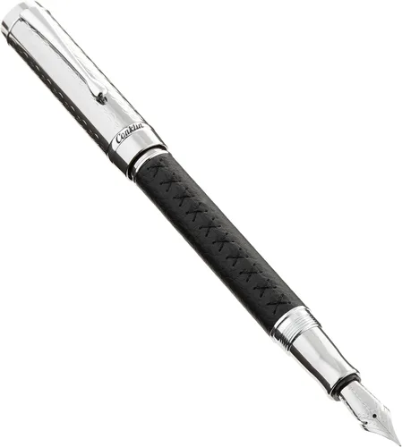 Vista 23 de Conklin Duragraph - Pluma estilográfica ámbar, punta media de oro macizo de 14 quilates, elegante herramienta de escritura con acabado ámbar cálido