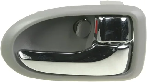 Vista 10 de TRQ Manija de puerta interior delantera izquierda cromada y negra para el lado del conductor compatible con Ford F-150 2012-2014