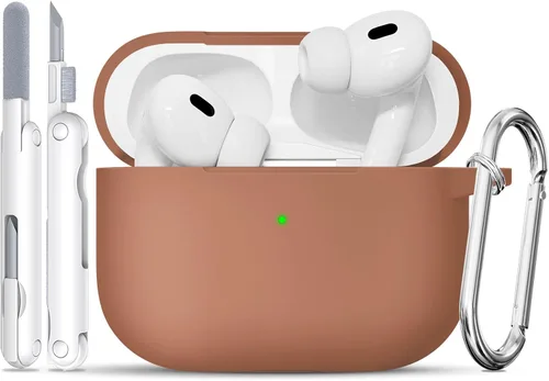 Vista 41 de Funda para AirPods Pro, funda de silicona suave compatible con Airpods Pro de 2ª/1ª generación para mujeres y niñas, con kit de limpieza y llavero 1