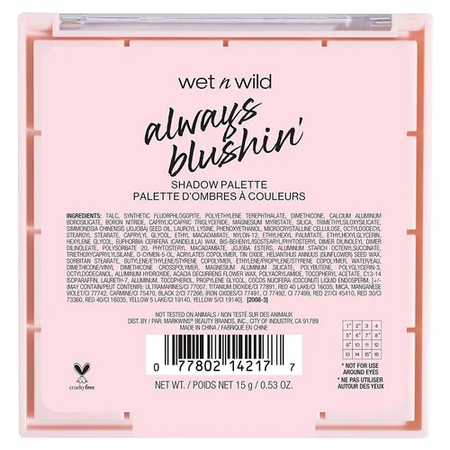 Vista 2 de wet n wild Paleta Always Blushin' Always Blushin' 1114217 Siempre Blushin