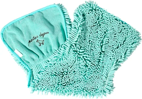 Vista 4 de Patas Lague Toalla absorbente para perros de secado grande, 35 x 15 pulgadas, toalla de baño de microfibra extra grande de secado rápido