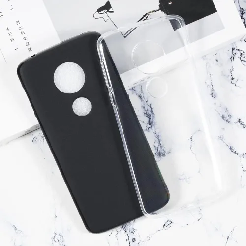Vista 2 de Paquete de 2 fundas de TPU para Moto E5 - transparente+negro Negro (Clear+Black)