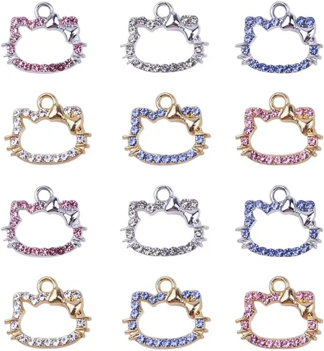 Vista 8 de Lindo dije de esmalte de gato con forma de hongo tostado, 30 piezas de bricolaje, collar, pulsera, aretes, llavero, decoración, accesorios