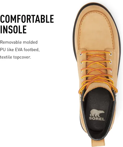 Vista 5 de SOREL Caribou Moc WP Botas de lluvia de cuero impermeables para hombre