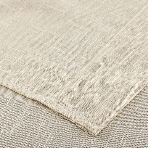 Vista 5 de Diamond Home Linens 2 paneles cortos con bolsillo para barra, filtrado de luz, de lino, texturizado, para ventanas pequeñas, 27 pulgadas de ancho x