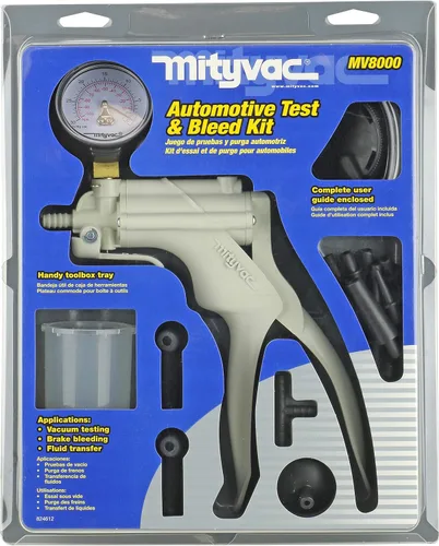 Vista 2 de Kit de ajuste y purga de frenos automotriz Mityvac MV8000, bomba de mano Selectline (MV8010), liberación de vacío de un dedo, diseño ergonómico