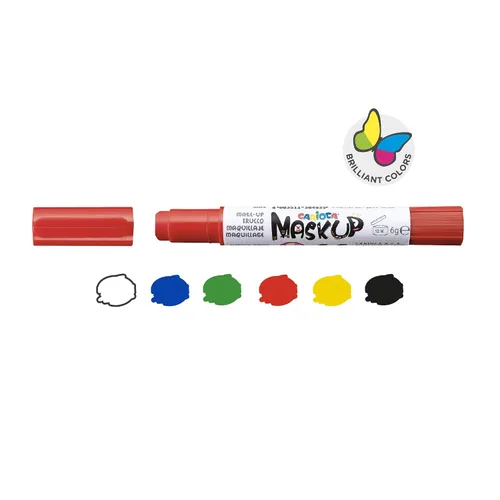 Vista 2 de CARIOCA Kit de pintura facial para niños y niñas, barras de maquillaje ideales para Navidad, Halloween, carnaval y fiestas, 3 colores y 2