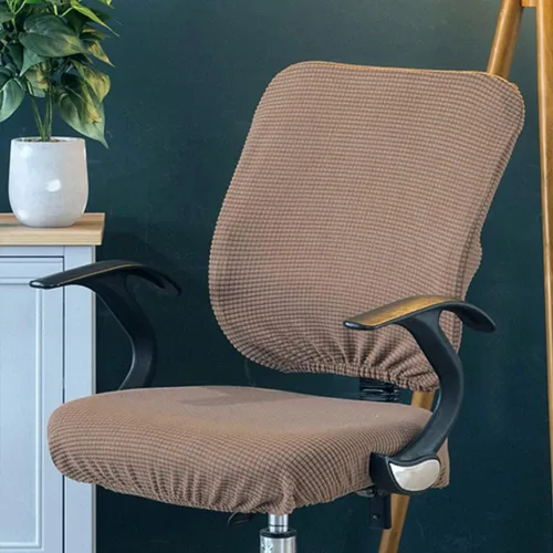 Vista 6 de Sunnyway Funda elástica para asiento de silla de oficina, extraíble y elástica, funda de asiento para silla de computadora, de elastano, lavable