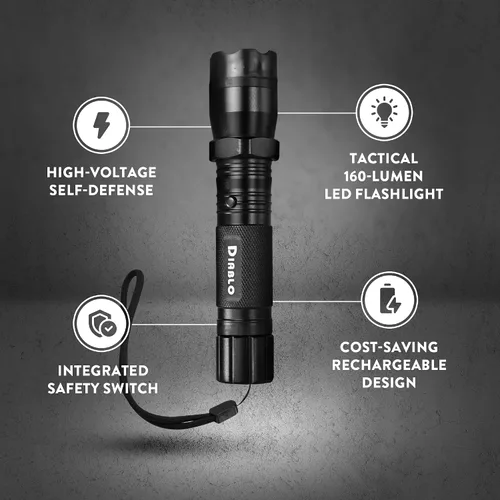 Vista 2 de Guard Dog Security Pistola de aturdimiento táctica 2 en 1 con linterna LED, pistola aturdidora táctica recargable para hombres, mujeres
