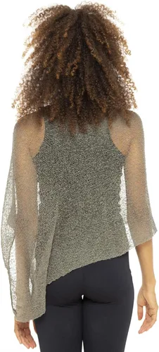 Vista 2 de Back From Bali Poncho transparente para mujer, suéter ligero de verano
