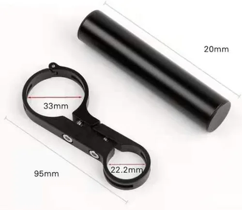 Vista 3 de NOTHER Extensor de manillar de bicicleta, soporte de extensión de manillar de bicicleta doble ligero y duradero para sostener motocicleta, lámpara