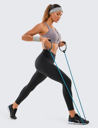 Vista 4 de CRZ YOGA - Leggings de entrenamiento con sensación de segunda piel y bolsillos, de 25 pulgadas, pantalones de yoga de cintura alta para mujer