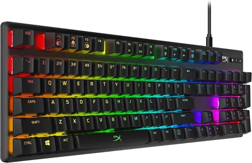Vista 2 de HyperX Alloy Origins - Teclado mecánico para juegos, luz controlada por software y personalización macro, factor de forma compacto, retroiluminación