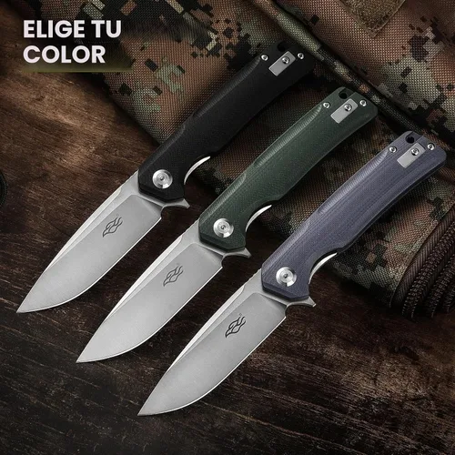 Vista 8 de Firebird GANZO FH91-BK Cuchillo plegable de bolsillo con rodamiento de bolas, hoja de acero D2, mango ergonómico G10 antideslizante con clip Negro