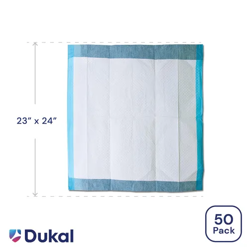 Vista 2 de Dukal Almohadillas de pelusa – Alta absorción, ultra suaves Tamaño de 23 x 24 pulgadas (paquete de 200) Ideal para incontinencia, mascotas