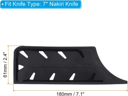 Vista 2 de PATIKIL Fundas de plástico para cuchillos de seguridad para cuchillo Nakiri de 7 pulgadas, paquete de 2 cuchillos, protector de filos, protector