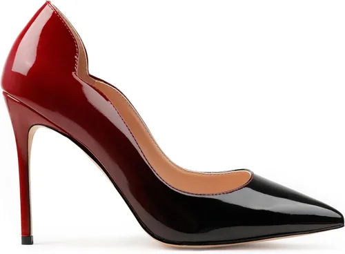 Vista 9 de COLETER Zapatos de vestir con punta puntiaguda de 4 pulgadas para mujer 02 negro