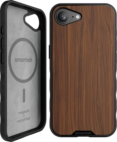 Vista 66 de Smartish iPhone 11 Pro Max Slim MagSafe, Gripmunk, agarre magnético delgado Asunto de corbata negra (MagSafe)