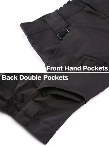 Vista 5 de MAGCOMSEN Pantalones tácticos para hombre con 9 bolsillos Rip-Stop ligeros pantalones de senderismo