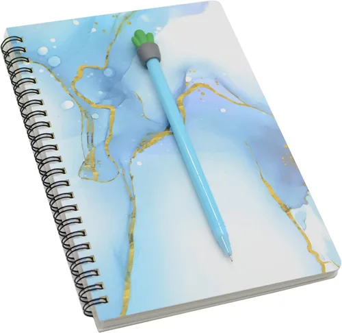 Vista 4 de Yansanido Cuaderno en Espiral, 8 Piezas A5 Diseño Mármol Tapa Dura Gruesa 7mm Rayas para Universidad 80 Hojas -160 Páginas para Estudio y Notas