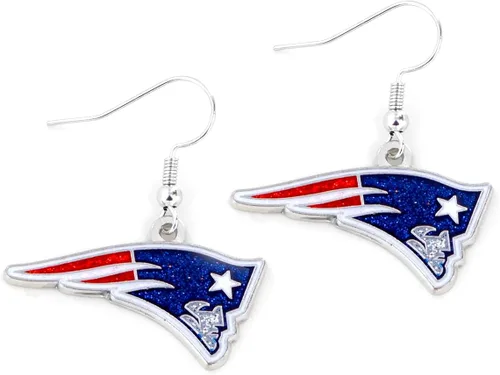 Vista 30 de aminco NFL - Aretes deslumbrantes con purpurina para mujer