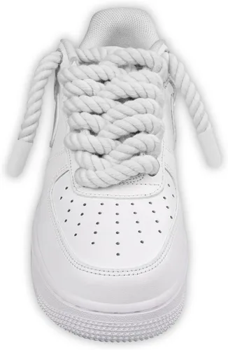 Vista 2 de Endoto Thick Rope Shoe Laces for Air Force 1, Chunky Twisted Shoelaces with DIY Custom Accessories for AF Sneaker Shoes